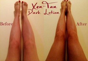 Xen Tan Dark Lotion Before and After Picture Self Tanner Reviews Swatches Best Fake Tanner