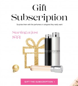 Scentbird perfume subscription holiday gift guide